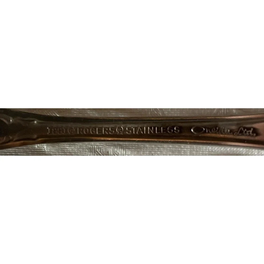 1881 Rogers Oneida Baroque Rose Stainless Teaspoon 6 Inch Silverware Spoon